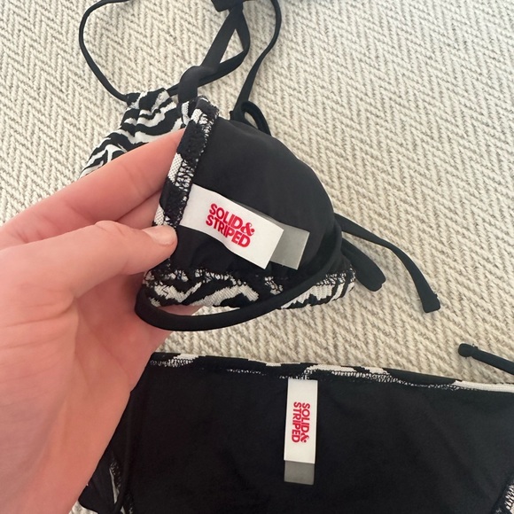 solid and striped bikini - Picture 4 of 4